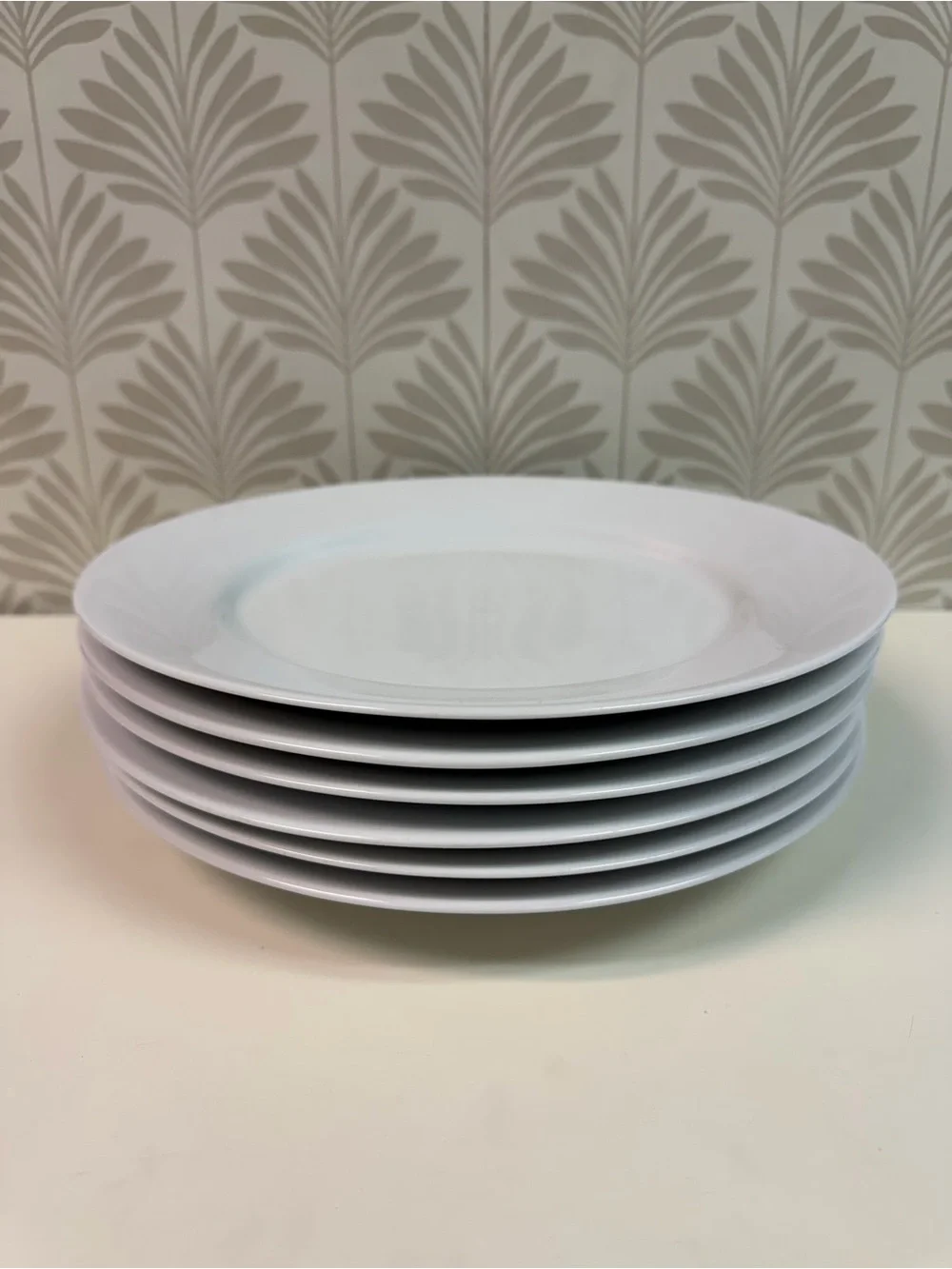 Crate & Barrel White Dinner Plates Made in Indonesia 10.5” Set of 6